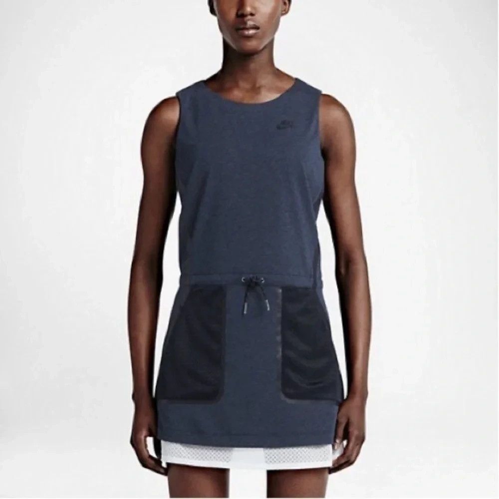Nike Blue Sleeveless Premium Pack Sporty Dress Size L 811775-473